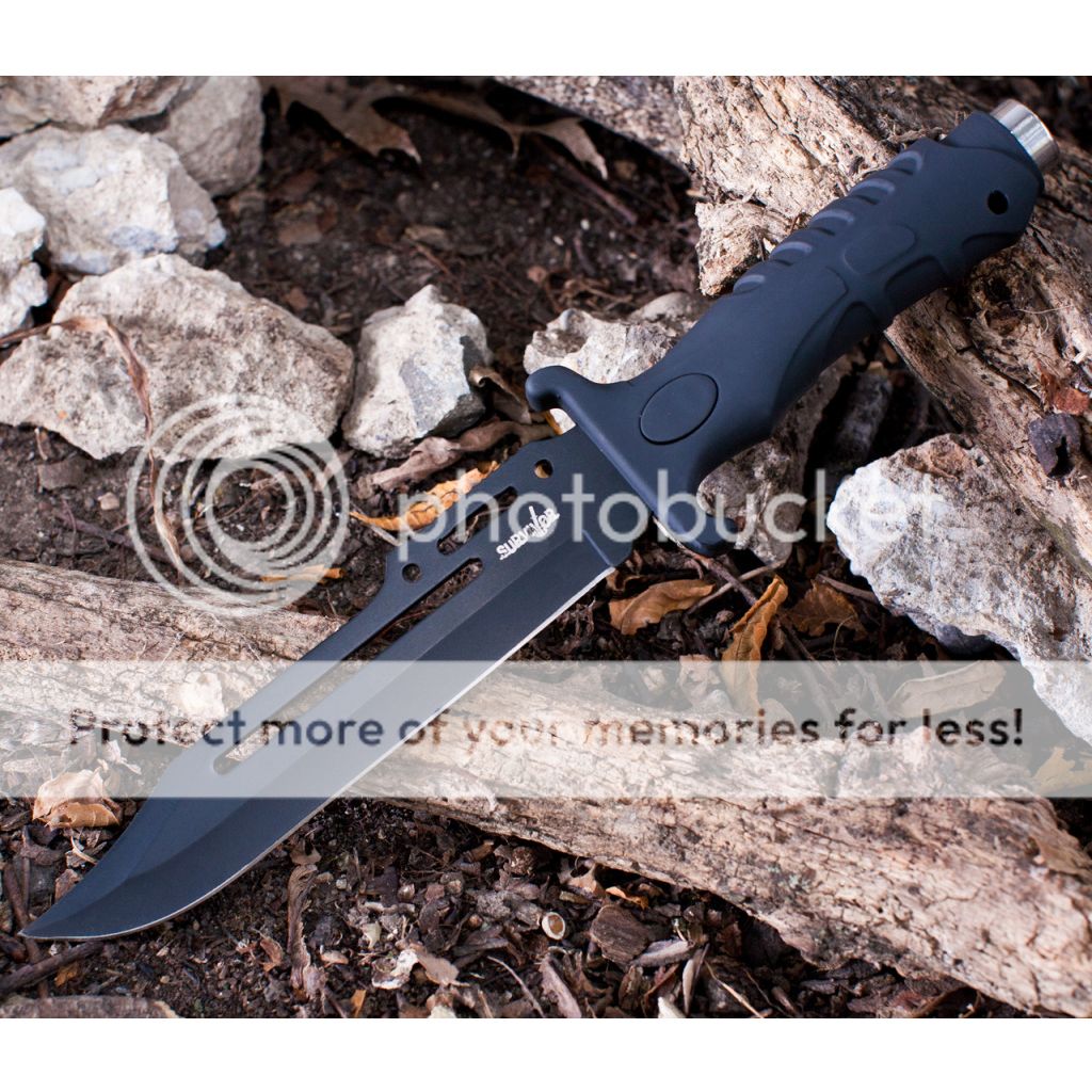 15" SURVIVOR TACTICAL HUNTING MACHETE SURVIVAL KNIFE w/ SHEATH Fixed